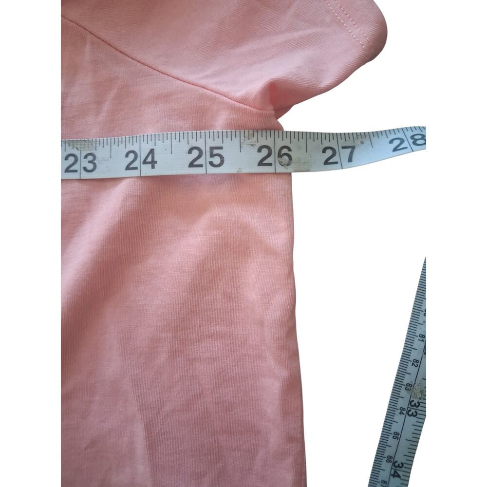 Karl Lagerfeld Pink T-shirt Short Sleeve Round Neck Rhinstones Logo Womens  2XL - Picture 6 of 9